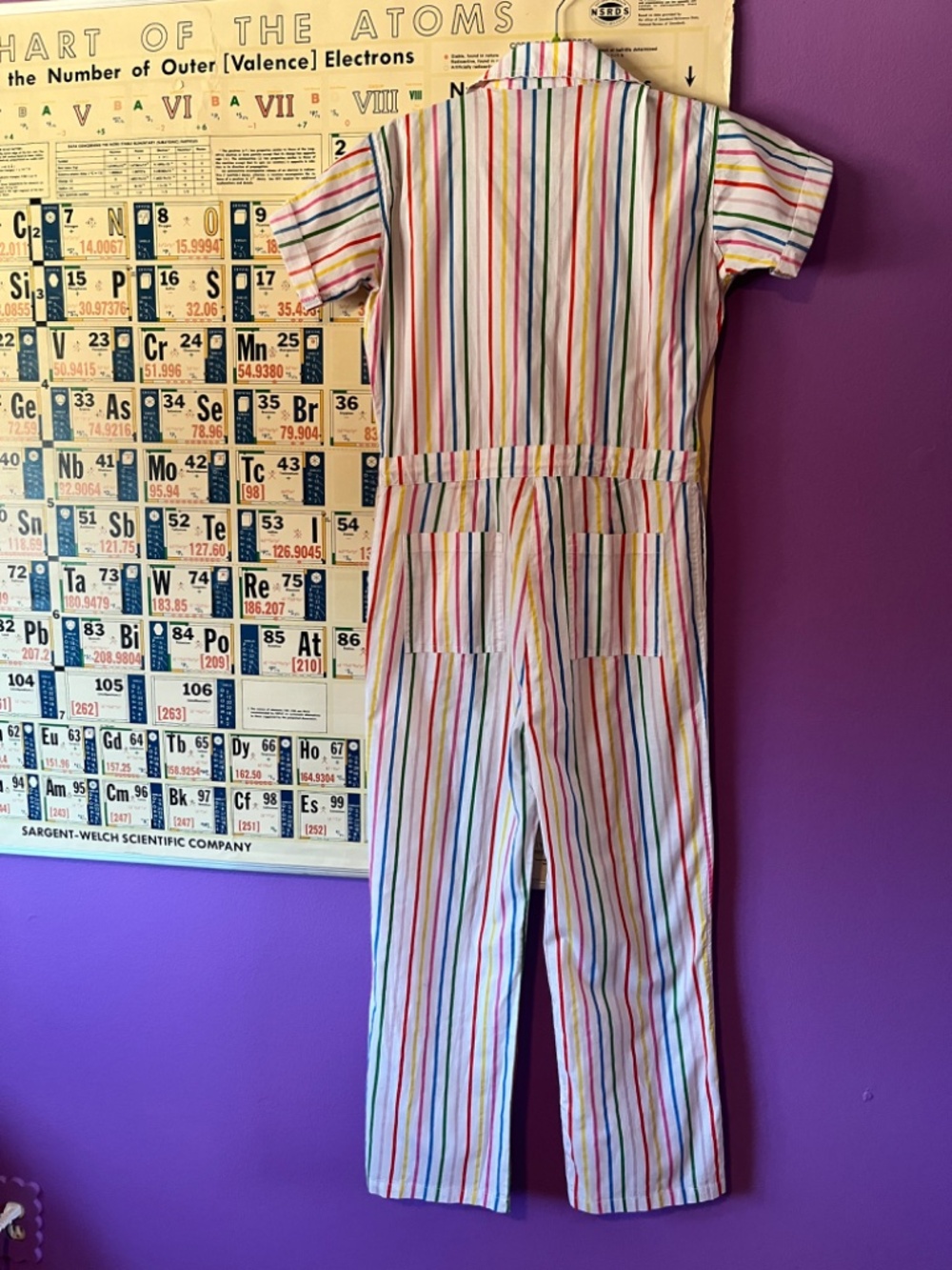 Nooworks Cotton Striped Jumpsuit XS PROFESSIONALLY ALTERED FOR LONG TORSO - Picture 3 of 10